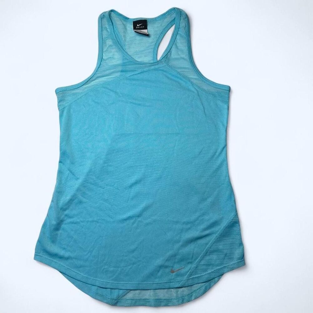 Vintage NIKE Aqua Blue Racerback Tank Size S